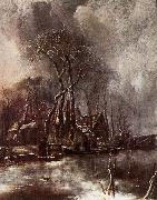 Jan van de Capelle Winter Landscape oil painting
